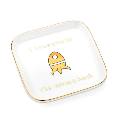 I Love You to the Moon and Back Ring Dish - 7 Charming Sisters, LLC