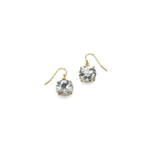 gold crystal drop earrings
