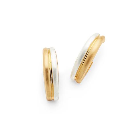 silver and gold earrings