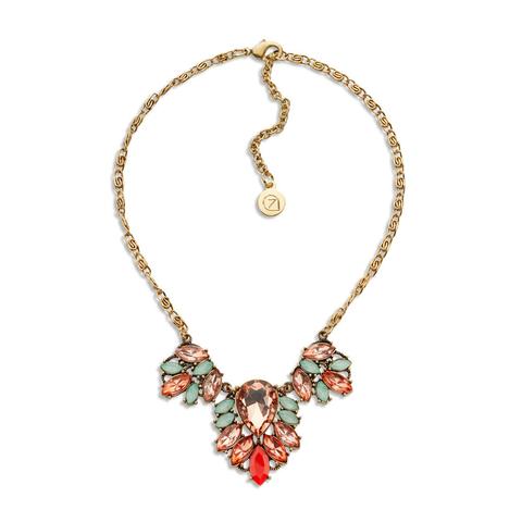 Pink Crystal Collar Necklace