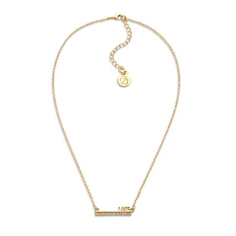 Gold Bar Charm Necklace