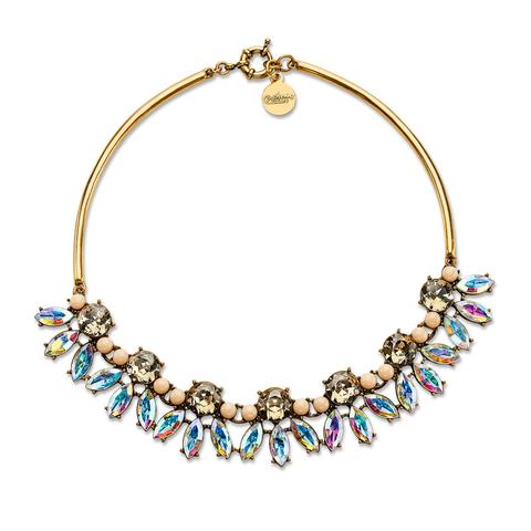 antique crystal bib choker necklace 