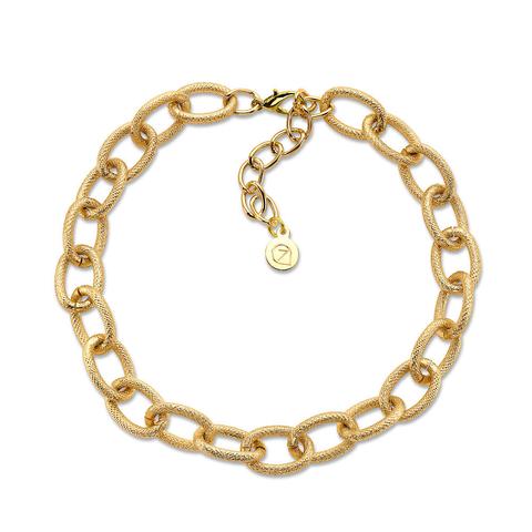 gold chainlink necklace