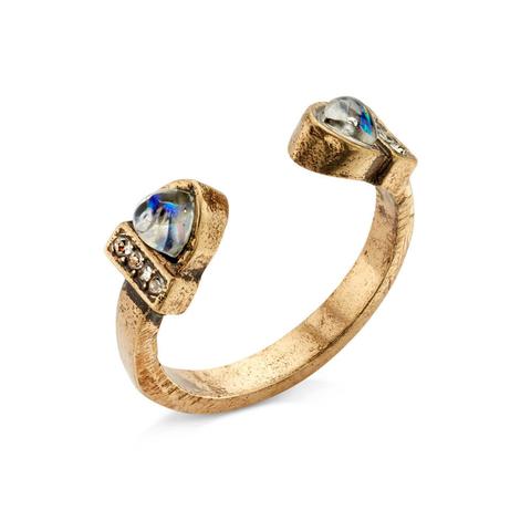 Open Faced Crystal Ring