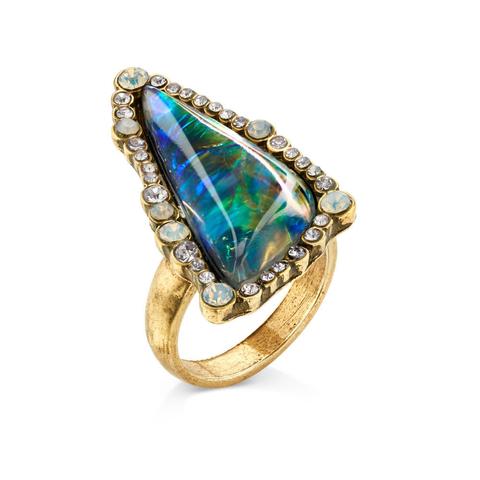 opal gold ring