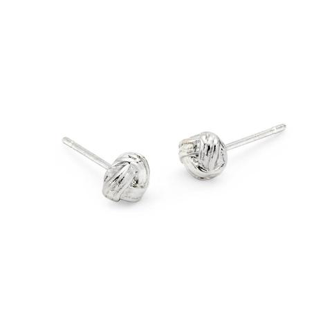 silver knot earrings